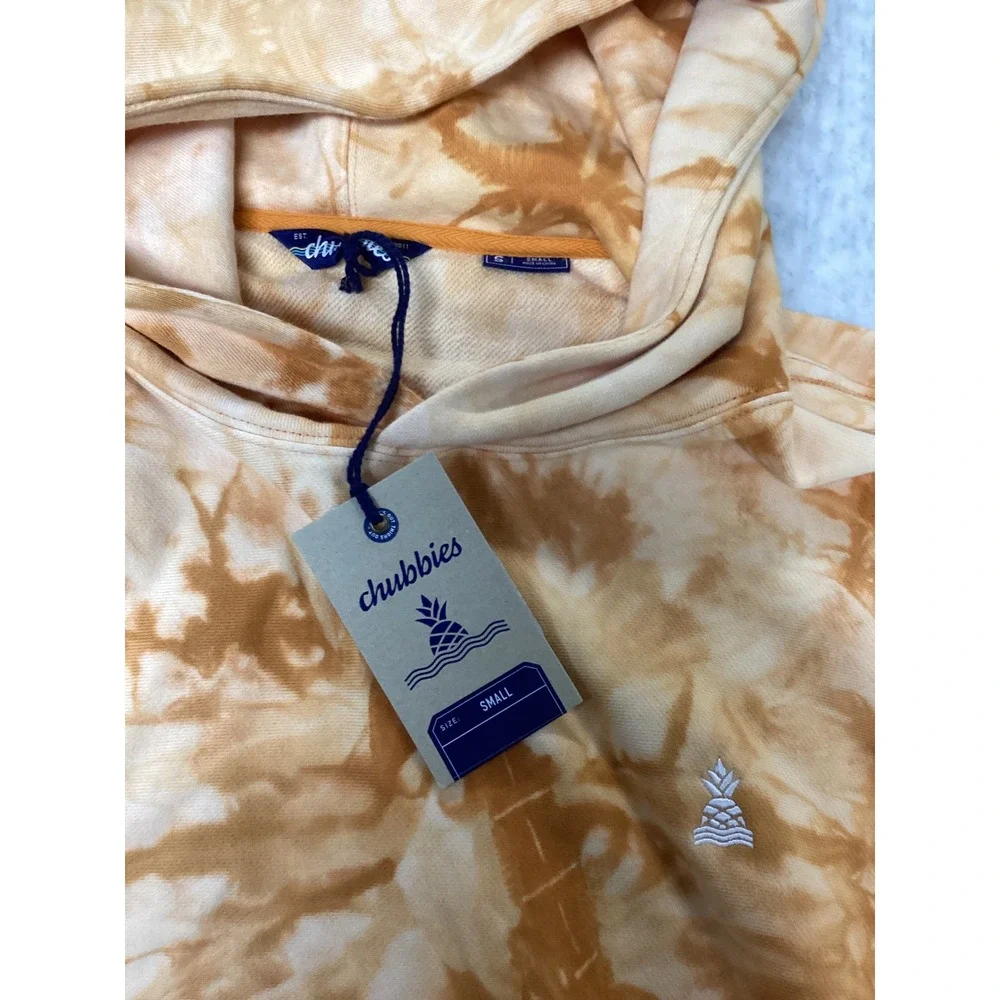 Chubbies Mens The Glass Fractal Amber‎ Tie Dye Comfort Hoodie S 493253-002 NEW